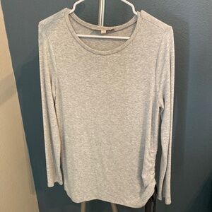 LOFT super soft gray long sleeve top. Size medium